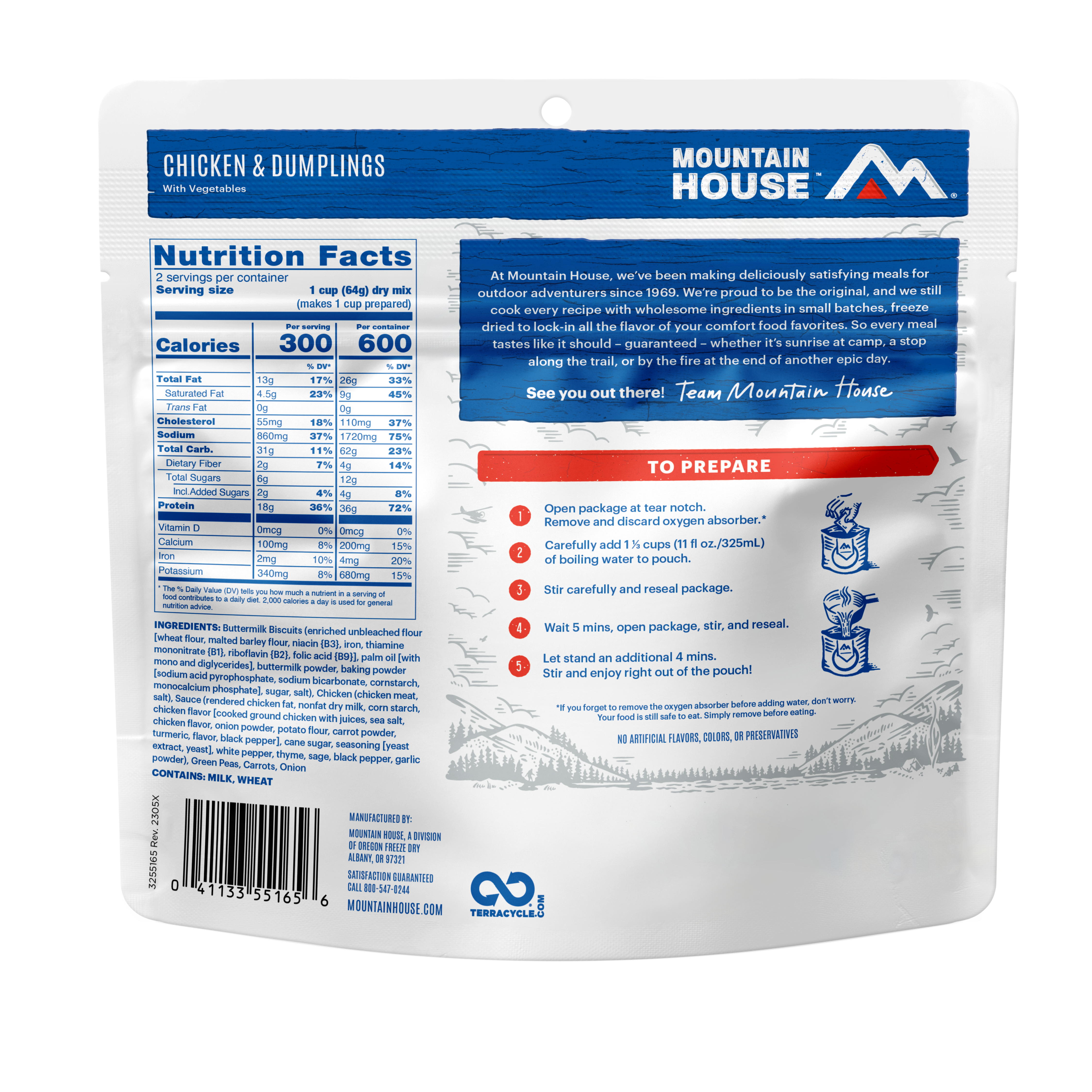 Chicken & Dumplings freeze dried food - Mountain House