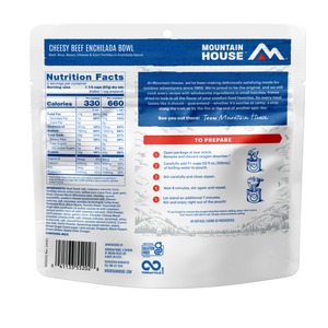 Cheesy Beef Enchilada Bowl freeze dried food - Mountain House